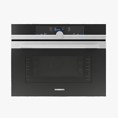 Sleek Modern Siemens Oven With Black Exterior Glass Door And Control Panel 3d model