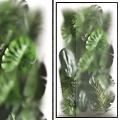 Eco Friendly Road Infrastructure With Lush Green Plant Foliage And Decorative Leaves