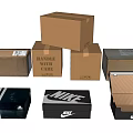 Modern Paper Box Paper Box Shoe Box Express Box 3d model