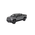 Modern Silver Electric Pickup Truck With Bold Design And Spacious Cargo Bed