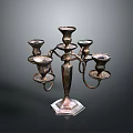 Elegant Vintage Metal Candelabra With Multiple Candle Holders For Home Decor