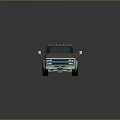 Vintage Beige And Brown Pickup Truck With Long Bed And Roof Lights