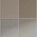 Four Different Textured Square Rugs with Neutral Tones and Woven Patterns