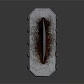 Shiny Metal Sword With Sharp Blade And Decorative Hilt On Dark Gray Background
