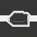 Cartoon Sci Fi Spaceship Interior With Metallic Walls Bright Floor And Shiny Pathway