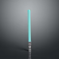 Weapon Themed Blue Lightsaber With Silver Hilt And Gray Gradient 3d model
