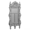 Ornate Black Decorative Frame Featuring Intricate Carvings And Classic Design Details