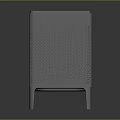 Modern Gray Cube Shaped Computer Case With Perforated Mesh Design And Elevated Legs 3d model