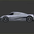White Modern Sports Car With Sleek Aerodynamic Design Rear Spoiler And Shiny Alloy Wheels