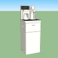 Modern White Standing Water Dispensers With Digital Display And Storage Cabinet