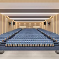 School Auditorium Interior With Seats And Large Screen 3d model