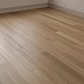 Light Natural Wooden Flooring Neatly Laid With Smooth Surface And White Baseboard