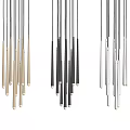 Modern Slim Rod Chandelier in Gold Black White for Contemporary Interior Design