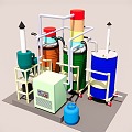 modular incinerator 3d model