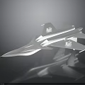 Shiny White Spacecraft Model With Futuristic Aerodynamic Design And Reflection