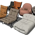 Comfortable Bean Bag Sofa With Various Styles And Multiple Color Options For Living Room 3d model