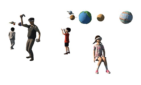 Character child virtual experience person 3d model