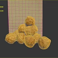 Fresh Orange Ridged Food Snacks Stacked In Front Of Paper Bag