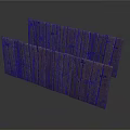 Wooden Fence Panel With Brown Planks And Metal Hardware Design