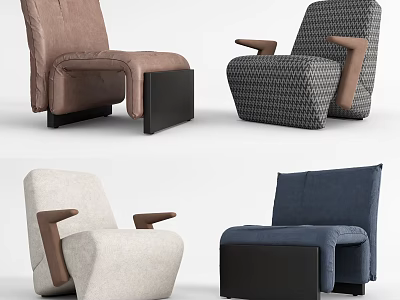 Modern Fabric Single Sofa in Various Colors with Comfortable Design for Living Room 3d model