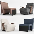 Modern Fabric Single Sofa in Various Colors with Comfortable Design for Living Room