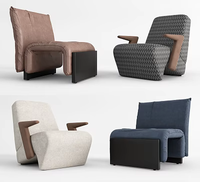 Modern Fabric Single Sofa in Various Colors with Comfortable Design for Living Room 3d model