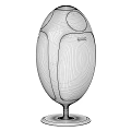 White Egg Shaped Electronic Device With Modern Sleek Design And Simple Interface