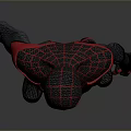 Spider Man 3D Model With Detailed Red And Blue Costume Design And Masked Head