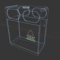 Outdoor Trash Recycle Bin With Dual Openings Recycling Symbol Green Grass Concrete Ground