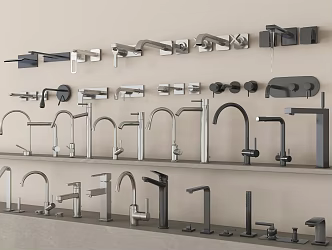 Modern faucet stainless steel faucet sink faucet basin faucet 3d model
