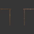 Modern Home Interior With Long Wooden Tables And Metal Legs