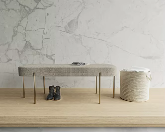 Modern Sofa Stool Dressing Stool Dirty Clothes Basket 3d model