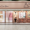 Modern Door Head Milk Tea Dessert Shop Ice Cream 3d model