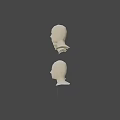 Game Film Character Head Models for Man Woman with High Mid Low Very Low Poly