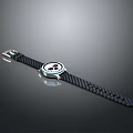 Stylish Daily Life Watch With Black Braided Strap And Silver Dial Design