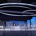 2023UF Chongqing Photo Check in Spot With Circular Light Installations And Colorful Backdrop Panels