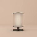 Modern Minimalist Table Lamp With White Shade And Black Base In Simple Setting 3d model