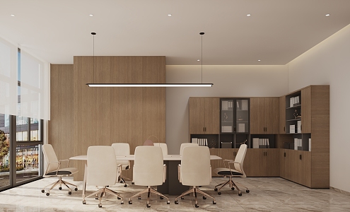 Modern Meeting Room Meeting Table and Chair 3d model