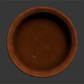 Red Ceramic Tableware Set Featuring Stylish Bowl With Carved Deer Patterns For Dining 3d model