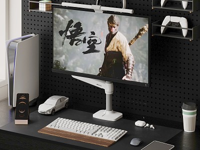 Modern e-sports computer keyboard and mouse decoration model