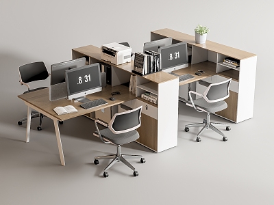 Modern Office Desk and Chair Office Desk and Chair Staff Station Computer Desk and Chair model