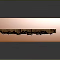 Unique Artistic Decorative Furniture With Abstract Hollow Brown Body And Orange Base
