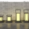 Modern Outdoor Lights With Square Metal Frame And Glass Panel For Garden Use