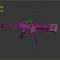 Green And Black Modern Assault Rifle With Tactical Barrel And Detailed Design