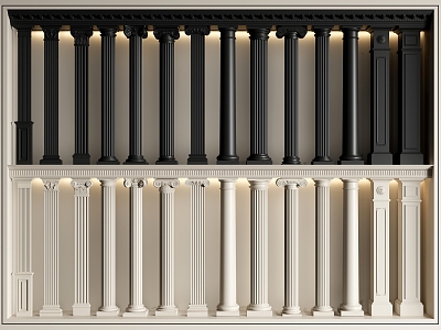 European-style Columns Roman Columns Carved Columns Gypsum Columns Gypsum Line 3d model