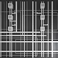 Industrial Pipes Structural Design Layout With Grid Connections And Multiple Diagram Views