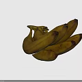 Bunch of Ripe Yellow Bananas Fresh Healthy Tropical Food Item