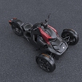 Modern Motorcycle Bombardier Ryke Spiderman Three-wheeled Motorcycle 3d model