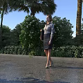 Urban Road Infrastructure With Smooth Pavement Green Landscaping And Pedestrian Path