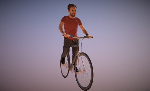 Cycling Men Casual Men Cycling 3d model